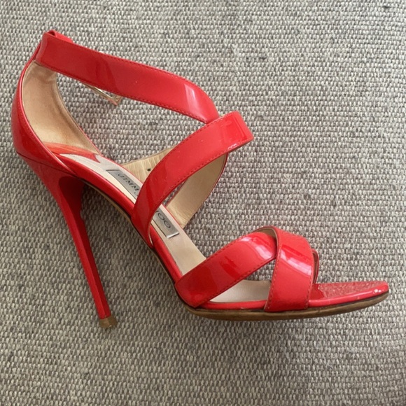 Jimmy Choo xenia Strappy red heels 38.5 - Picture 7 of 9